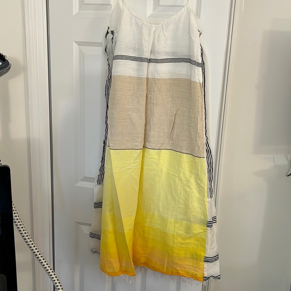 Lemlem Cotton Gauze Ombre Yellow Dress